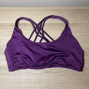 Purple sport bra strappy cross back Victoria secret